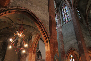 Wall Mural - protestant church (saint-pierre-le-jeune church) in strasbourg in alsace (france)