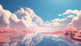 Fototapeta Fototapeta z niebem - 3d, clear sky, graphic design, realistc, High detail RAW color art