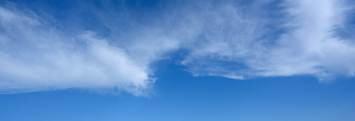 Wall Mural - Beautiful blue sky with white cloud, background, wallpaper.