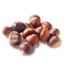 Chestnuts Isolated On White Background
