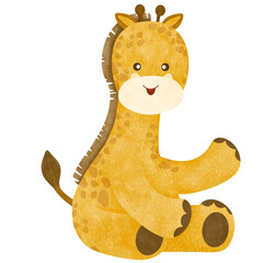 Wall Mural - Giraffe cartoon illustration