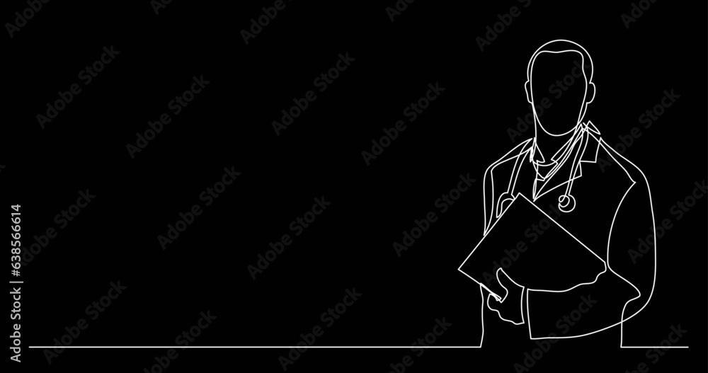 continuous line drawing vector illustration with FULLY EDITABLE STROKE ...