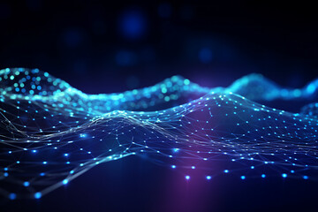 Generative ai collage image picture of web integration online database in desert sand figure over dark neon background