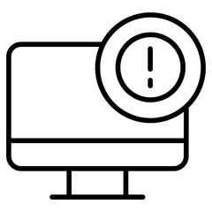 Sticker - Outline Computer Info icon