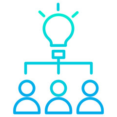 Outline gradient Share Idea icon