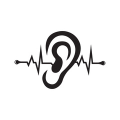 Hearing Logo Template vector icon design