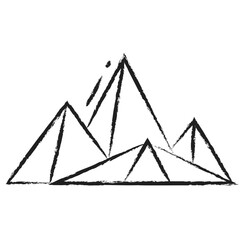 Sticker - Hand drawn mountain ice icon