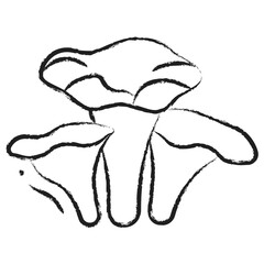 Wall Mural - Hand drawn chanterelle icon