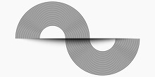 Circular Spiral Sound Wave Rhythm From Lines