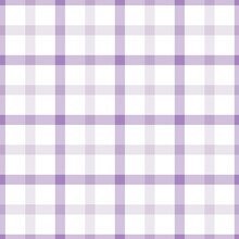 Gingham Seamless Pattern.Purple And White Background Texture. Checked Tweed Plaid Repeating Wallpaper. Fabric Design.