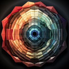 They created a stunning visual with concentric octagons of different colors.