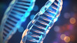 Mutated DNA structure, Dna helix enlarged model in bright colors and spots, DNA background