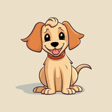 Fototapeta Dinusie - Dog Vector Cute Dog Cartoon Symbol