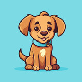 Fototapeta Dinusie - Dog Vector Cute Dog Cartoon Symbol