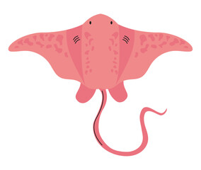 Sticker - pink stingray design