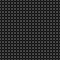Seamless monochrome diagonal metal grid pattern background vector
