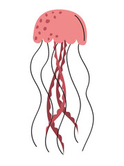 Sticker - pink jellyfish design