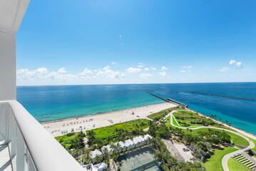 View of Miami Beach from balcony