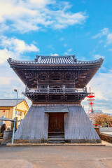 Poster - Nakatsu, Japan - Nov 26 2022: Myoren-ji Temple situated a little south of the center of the Tera-machi district