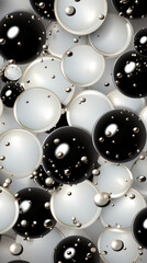 Canvas Print -  silver metallic dots 
