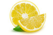 © Maksim - Lemon slices on an isolated white background.