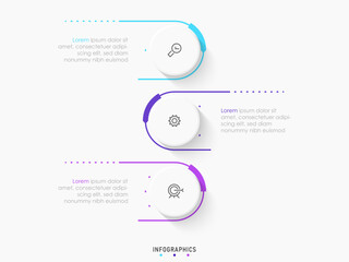 Wall Mural - vector infographic label design template with icons and 3 options or steps. can be used for process 