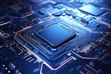 Sticker - electronic circuit board with processor