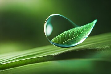 water drops on leaf