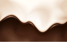 Seamless Soft And Creamy Ice Cream Background With Vanilla And Chocolate