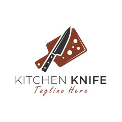 Poster - cooking knife vector illustration logo