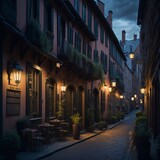 Fototapeta Uliczki - Historic European Alley: Old-World Charm