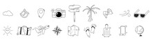 Travelling Trip Doodle Icon Hand Drawing Sketch