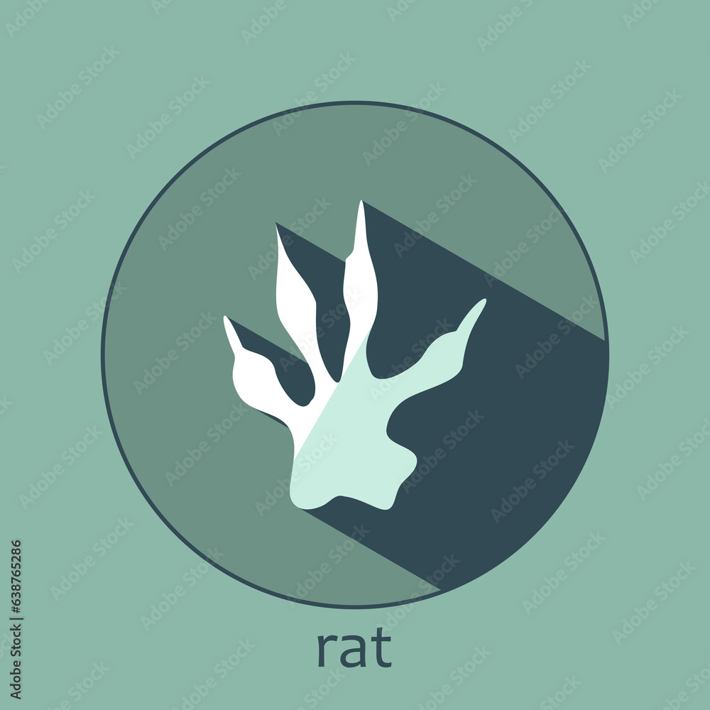 Rat Sign Rat zodiac sign logo. Astrological Chinese animal calendar. Eastern ...