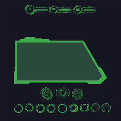 Wall Mural - abstract technology futuristic concept hud interface hologram elements of digital data and circle