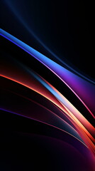 Wall Mural - Luxurious big wave abstract os background with black and red glowing moving wave lines lights. Color interspersed concept for background or wallpaper, Generative ai