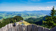 Ausblick von der Alpspitze in Nesselwang bis hin zu Schloss Neuschwanstein