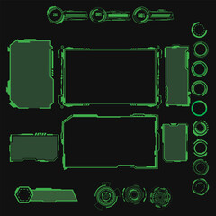 Wall Mural - abstract technology futuristic concept hud interface hologram elements of digital data and circle