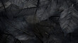 Leinwandbild Motiv macro shot detail of black leaves texture, veins on the leaf surface