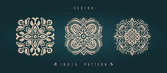 Indian traditional pattern Asian pattern