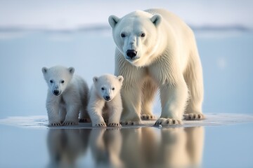 nature bear wildlife polar bear arctic conservation ice animal wilderness cold preservation ecology winter snow climate change environment change warming global warming ecosystem generative ai