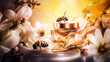 © Concept Photo Studio - Pot de crème de soin à la gelée royale présenté avec abeilles et fleurs blanches