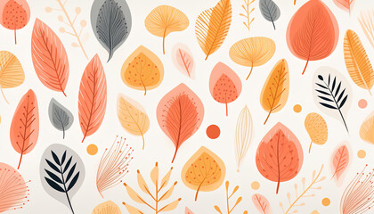 Naklejka na meble Illustrations of how the elements and patterns of nature can inspire a sustainable brand