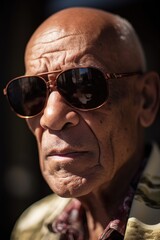 Wall Mural - closeup of a man wearing sunglasses