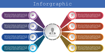 Wall Mural - Infographic Tabs Illustration for Vector EPS10