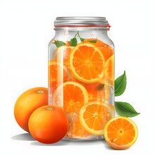 A Jar Of Oranges And Lemons