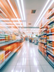 Blurred Supermarket Interior - Defocused Background