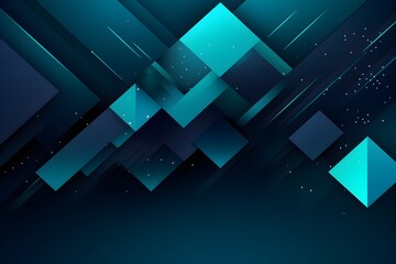 a blue and black background with squares and lines