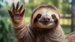 Sloth waving hello