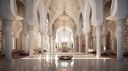 Wall Mural - Minimalist Interior of Mosque Architecture