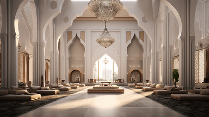 Wall Mural - Minimalist Interior of Mosque Architecture